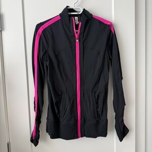 lululemon athletica Black Jacket with Pink Trim